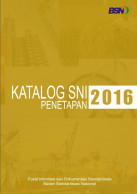 Katalog SNI penetapan 2016