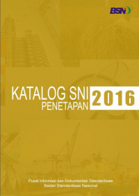 Katalog SNI penetapan 2016